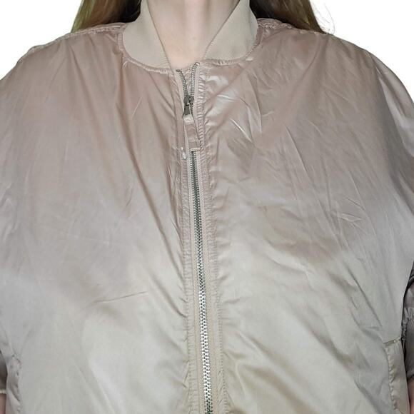 NWOT Old Navy Size 2X Oversized Short Water-Resistant Bomber Jacket in Tiramisu - Picture 2 of 10